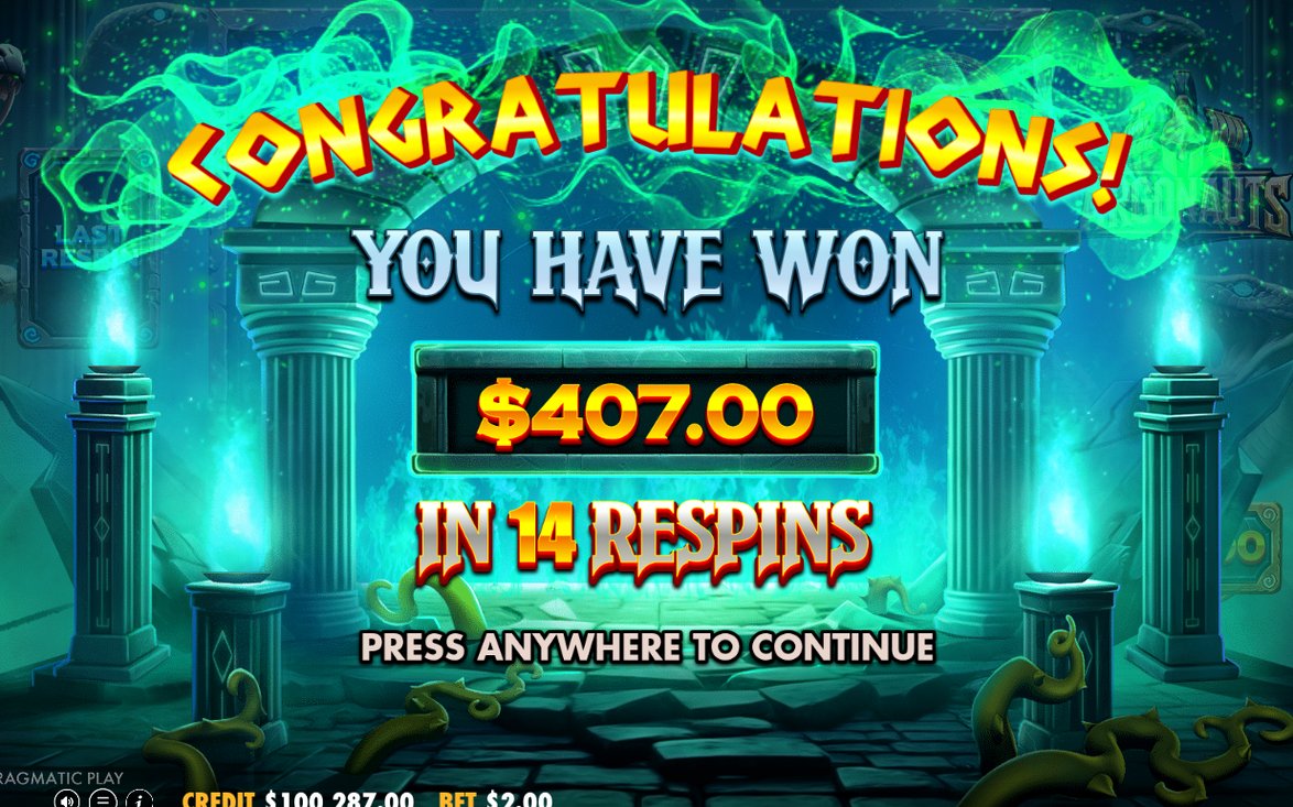 Win screen showing a summed ways payout
